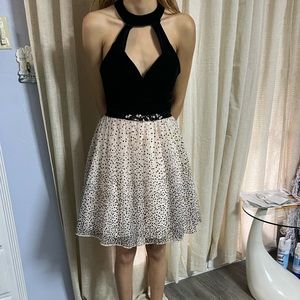 This is a beautiful black velvet top and party dress